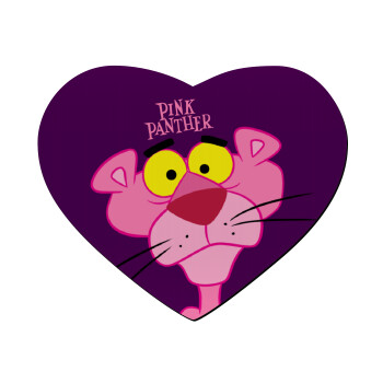 Pink Panther cartoon, Mousepad καρδιά 23x20cm