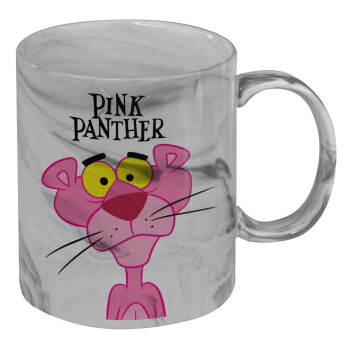 Pink Panther cartoon, Κούπα κεραμική, marble style (μάρμαρο), 330ml