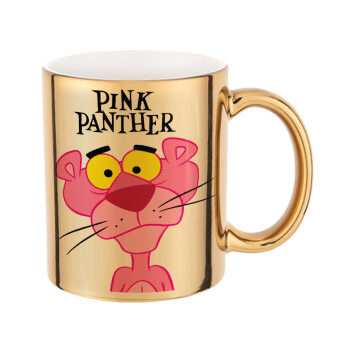 Pink Panther cartoon, Κούπα κεραμική, χρυσή καθρέπτης, 330ml