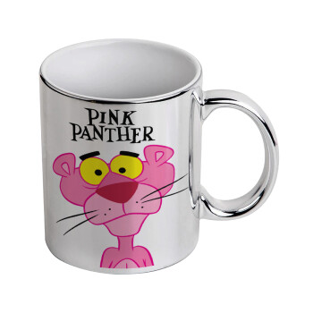 Pink Panther cartoon, Mug ceramic, silver mirror, 330ml