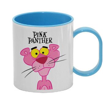 Pink Panther cartoon, Κούπα (πλαστική) (BPA-FREE) Polymer Μπλε για παιδιά, 330ml