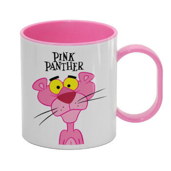 Pink Panther cartoon, Κούπα (πλαστική) (BPA-FREE) Polymer Ροζ για παιδιά, 330ml