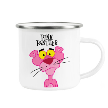 Pink Panther cartoon, Metallic enamel cup white 360ml