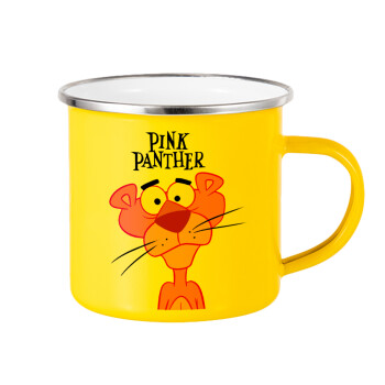 Pink Panther cartoon, Κούπα Μεταλλική εμαγιέ Κίτρινη 360ml