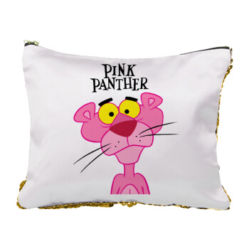 Pink Panther cartoon, Τσαντάκι νεσεσέρ με πούλιες (Sequin) Χρυσό
