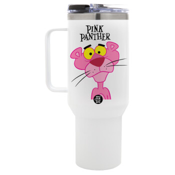 Pink Panther cartoon, Mega Tumbler με καπάκι, διπλού τοιχώματος (θερμό) 1,2L