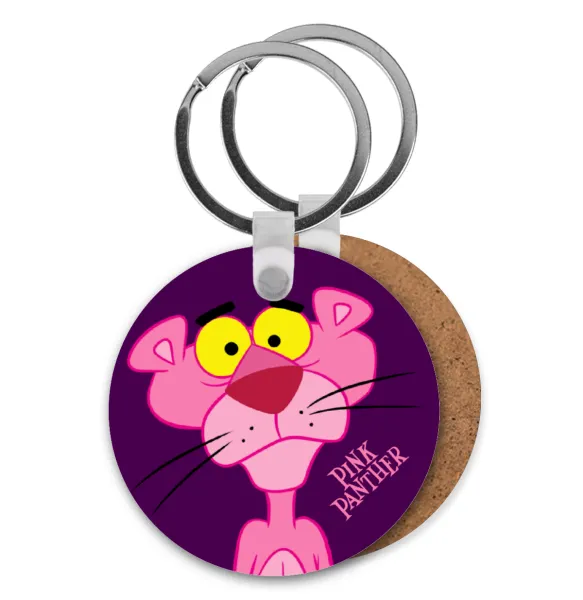 Pink Panther cartoon — Ξύλινο στρογγυλό
