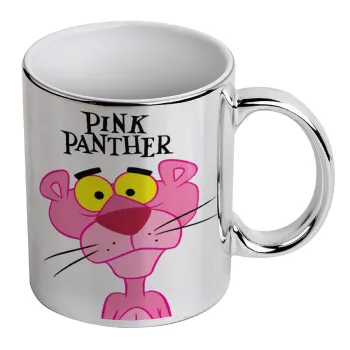 Pink Panther cartoon, Mug ceramic, silver mirror, 330ml