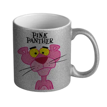 Pink Panther cartoon, Κούπα Ασημένια Glitter που γυαλίζει, κεραμική, 330ml