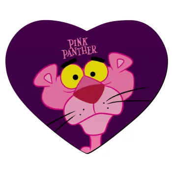 Pink Panther cartoon, Mousepad heart 23x20cm