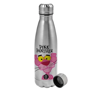 Pink Panther cartoon, Μεταλλικό παγούρι νερού, ανοξείδωτο ατσάλι, 750ml