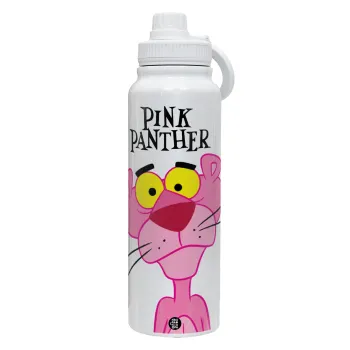 Pink Panther cartoon, Θερμός 1L Ανοξείδωτο με Βάση Κινητού & Διπλά Τοιχώματα