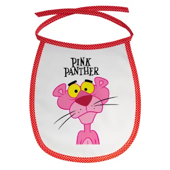 Pink Panther cartoon, Σαλιάρα μωρού αλέκιαστη με κορδόνι Κόκκινη