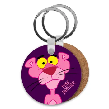 Pink Panther cartoon, Μπρελόκ Ξύλινο στρογγυλό MDF Φ5cm