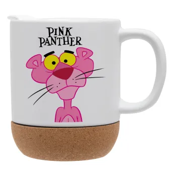 Pink Panther cartoon, Ceramic coffee mug Cork (MAT), 330ml