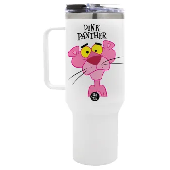 Pink Panther cartoon, Mega Tumbler με καπάκι, διπλού τοιχώματος (θερμό) 1,2L