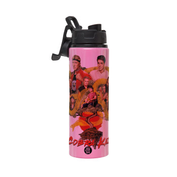 Cobra Kai tree, Metallic water bottle with safety lid, 850ml aluminum