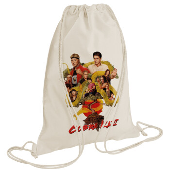 Cobra Kai tree, Backpack bag GYMBAG natural (28x40cm)