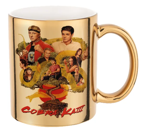 Cobra Kai tree — Mug ceramic, gold mirror, 330ml