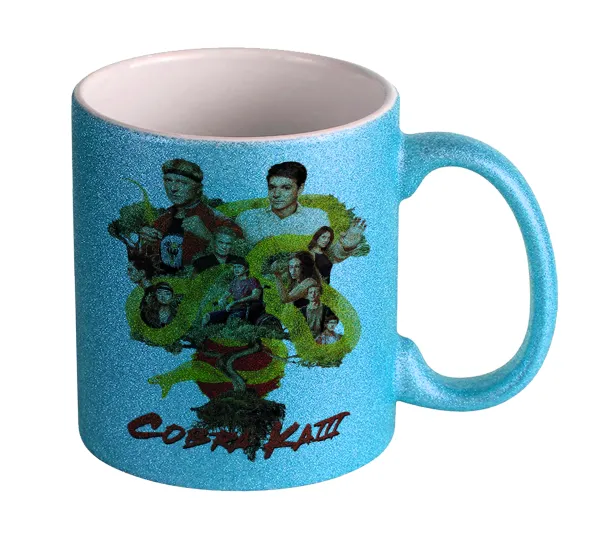 Cobra Kai tree — Κούπα Σιέλ Glitter που γυαλίζει, κεραμική, 330ml