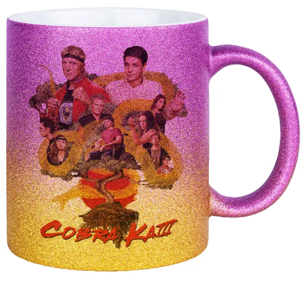 Cobra Kai tree — Κούπα Χρυσή/Ροζ Glitter, κεραμική, 330ml