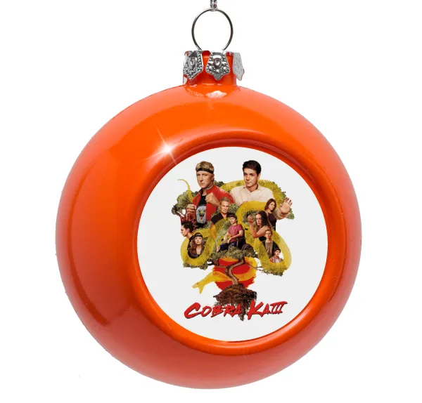 Cobra Kai tree — Στολίδι Χριστουγεννιάτικη μπάλα δένδρου Πορτοκαλί 8cm