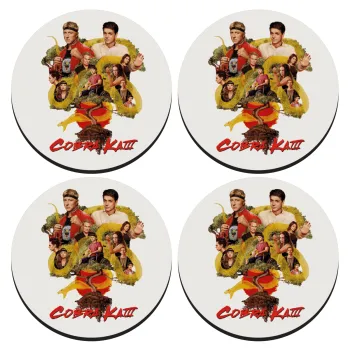 Cobra Kai tree, SET of 4 round wooden coasters (9cm)