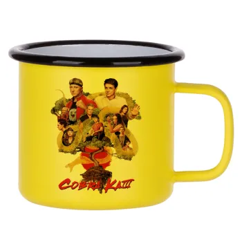 Cobra Kai tree, Metallic enamel MATT Yellow cup 360ml