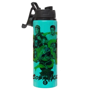 Cobra Kai tree, Μεταλλικό παγούρι νερού με καπάκι ασφαλείας, αλουμινίου 850ml