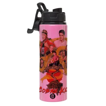 Cobra Kai tree, Metallic water bottle with safety lid, 850ml aluminum
