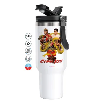 Cobra Kai tree, Mega Stainless steel Tumbler with lid, double wall 1,2L