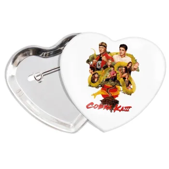 Cobra Kai tree, Κονκάρδα παραμάνα καρδιά (57x52mm)