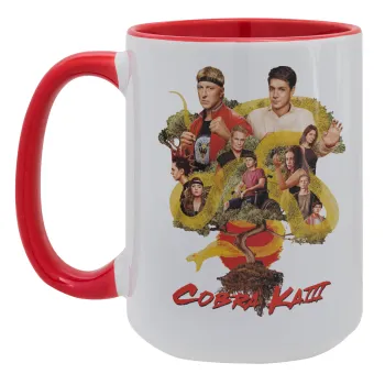 Cobra Kai tree, Κούπα Mega 15oz, κεραμική Κόκκινη, 450ml
