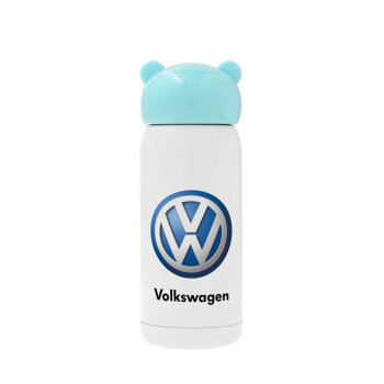 VW Volkswagen, Γαλάζιο ανοξείδωτο παγούρι θερμό (Stainless steel), 320ml