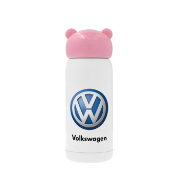 VW Volkswagen, Ροζ ανοξείδωτο παγούρι θερμό (Stainless steel), 320ml