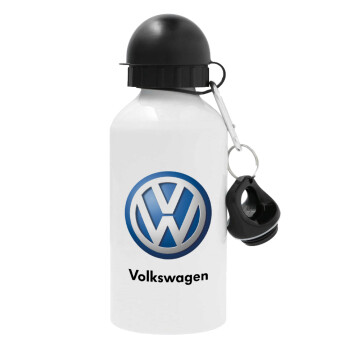VW Volkswagen, Μεταλλικό παγούρι νερού, Λευκό, αλουμινίου 500ml