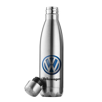 VW Volkswagen, Μεταλλικό παγούρι θερμός Inox (Stainless steel), διπλού τοιχώματος, 500ml