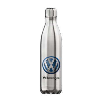 VW Volkswagen, Μεταλλικό παγούρι θερμός Inox (Stainless steel), διπλού τοιχώματος, 750ml