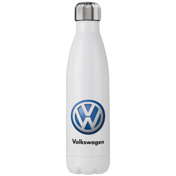 VW Volkswagen, Μεταλλικό παγούρι θερμός (Stainless steel), διπλού τοιχώματος, 750ml