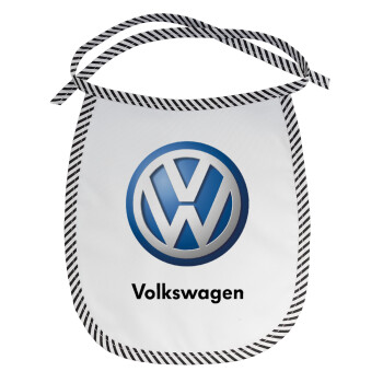 VW Volkswagen, Σαλιάρα μωρού αλέκιαστη με κορδόνι Μαύρη