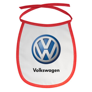 VW Volkswagen, Σαλιάρα μωρού αλέκιαστη με κορδόνι Κόκκινη