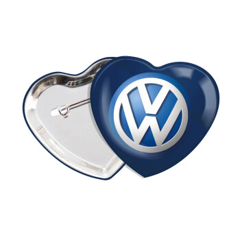 VW Volkswagen, Κονκάρδα παραμάνα καρδιά (57x52mm)