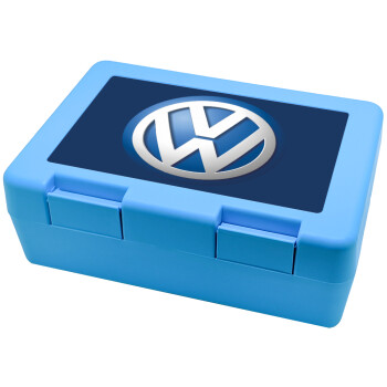 VW Volkswagen, Children's cookie container LIGHT BLUE 185x128x65mm (BPA free plastic)