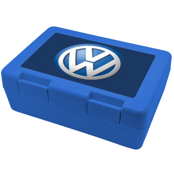 VW Volkswagen, Children's cookie container BLUE 185x128x65mm (BPA free plastic)
