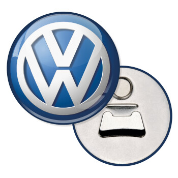 VW Volkswagen, Μαγνητάκι και ανοιχτήρι μπύρας στρογγυλό διάστασης 5,9cm