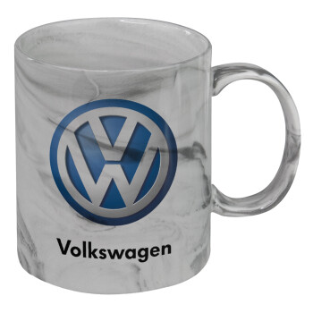 VW Volkswagen, Κούπα κεραμική, marble style (μάρμαρο), 330ml