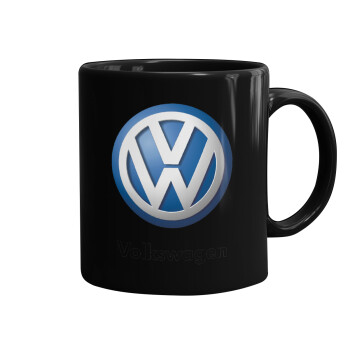 VW Volkswagen, Κούπα Μαύρη, κεραμική, 330ml