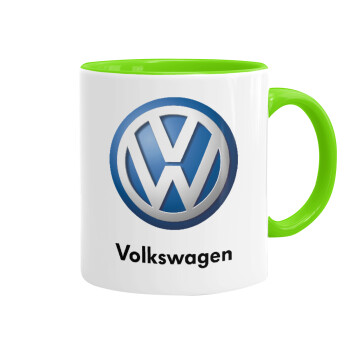 VW Volkswagen, Mug colored light green, ceramic, 330ml