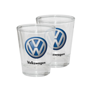 VW Volkswagen, Σφηνοπότηρα γυάλινα 45ml διάφανα (2 τεμάχια)