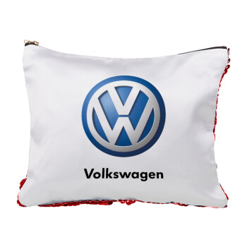 VW Volkswagen, Τσαντάκι νεσεσέρ με πούλιες (Sequin) Κόκκινο